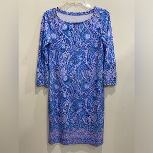Lilly Pulitzer Solo Blue Paisley Sheath Dress